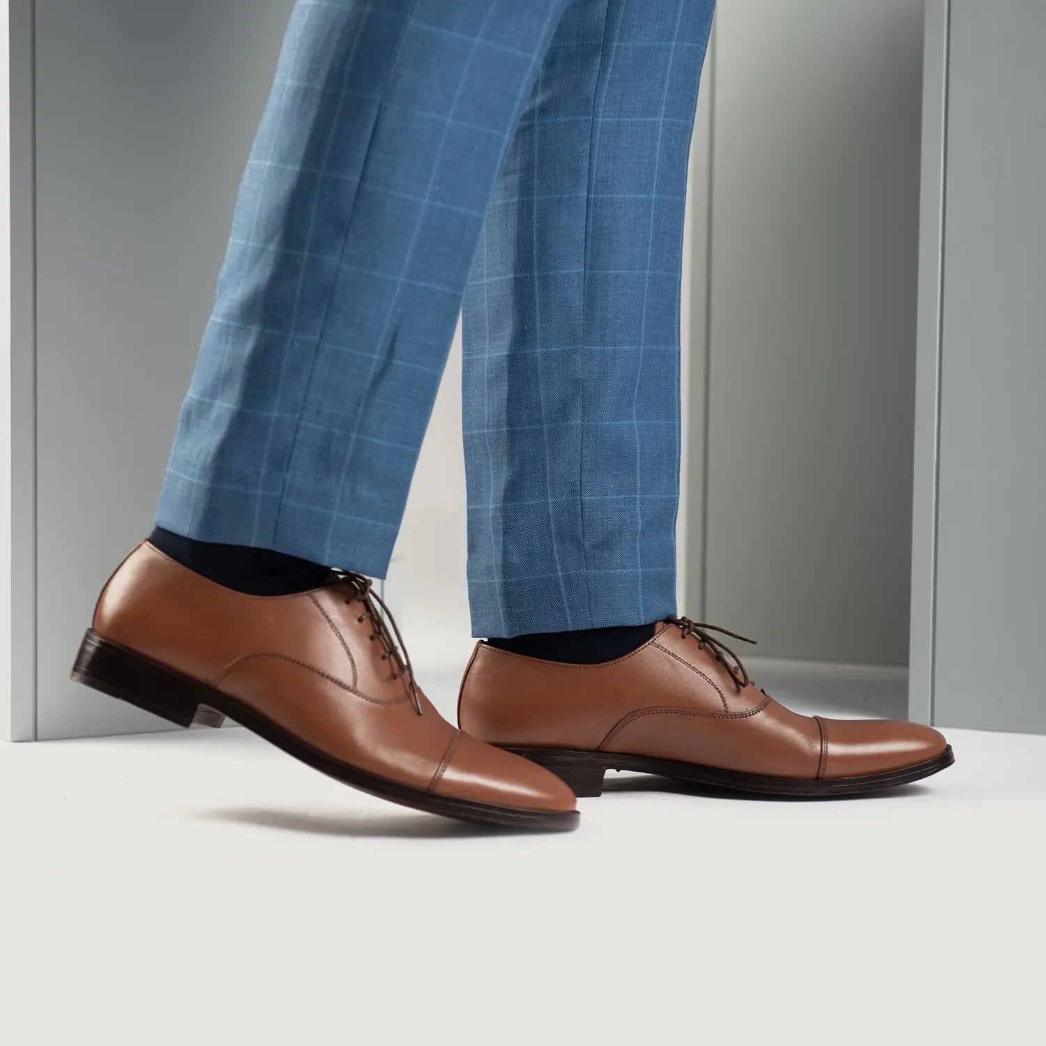 Professor Oxford Tan Leather Shoes by Dash Racegear - men Leather Shoes view 2
