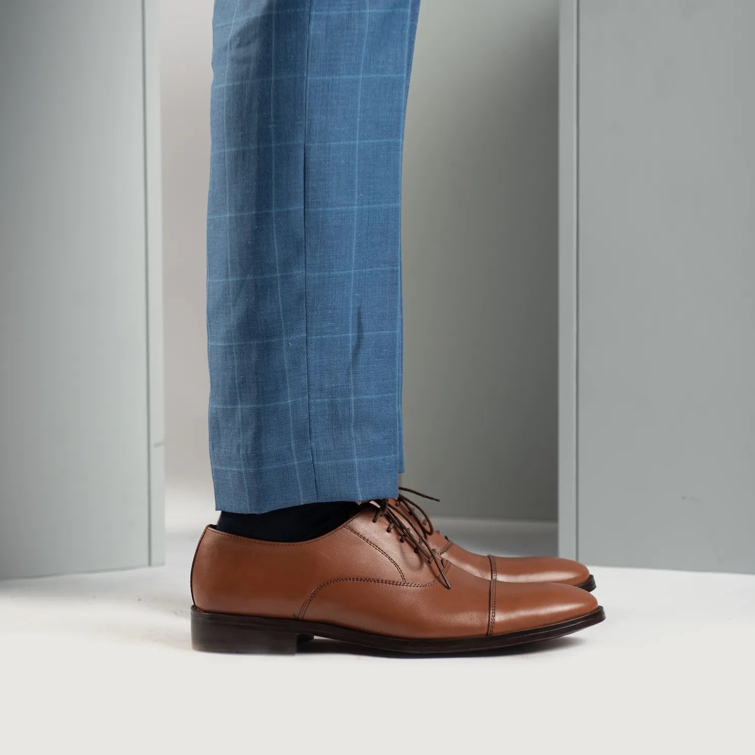Professor Oxford Tan Leather Shoes by Dash Racegear - men Leather Shoes view 3