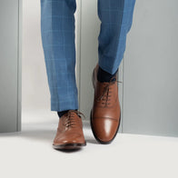 Professor Oxford Tan Leather Shoes by Dash Racegear - men Leather Shoes view 9