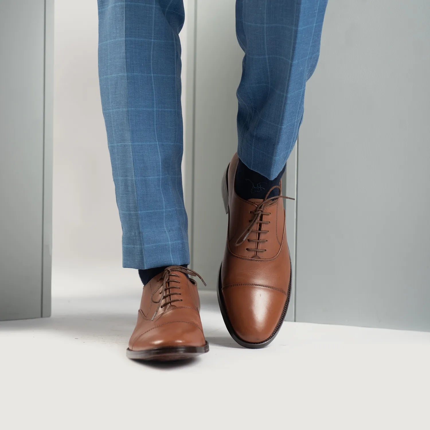 Professor Oxford Tan Leather Shoes by Dash Racegear - men Leather Shoes view 9