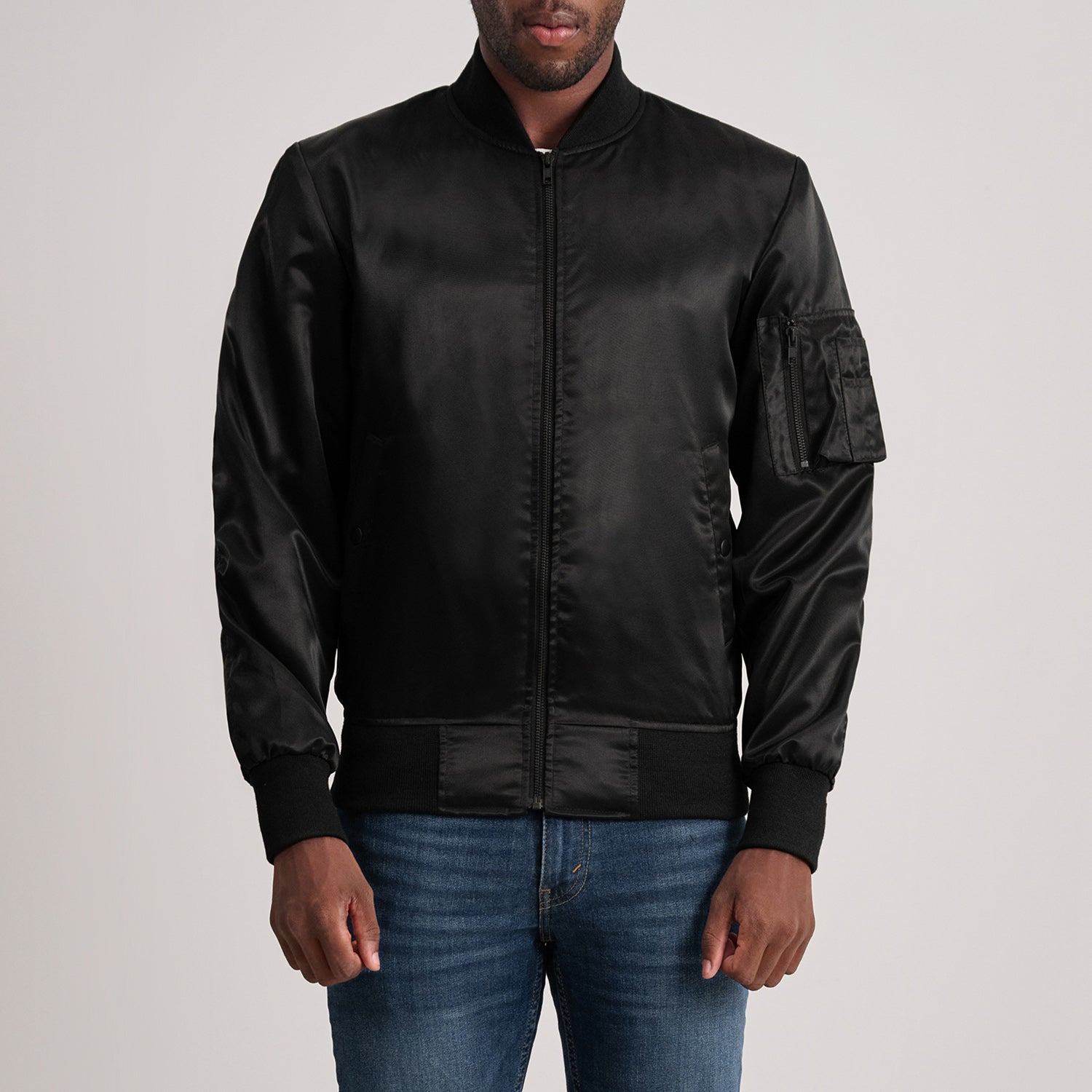 Quinton MA-1 Black Bomber Jacket by Dash Racegear - men Jacket view 1