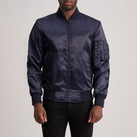 Quinton MA-1 Blue Bomber Jacket by Dash Racegear - men Jacket view 1