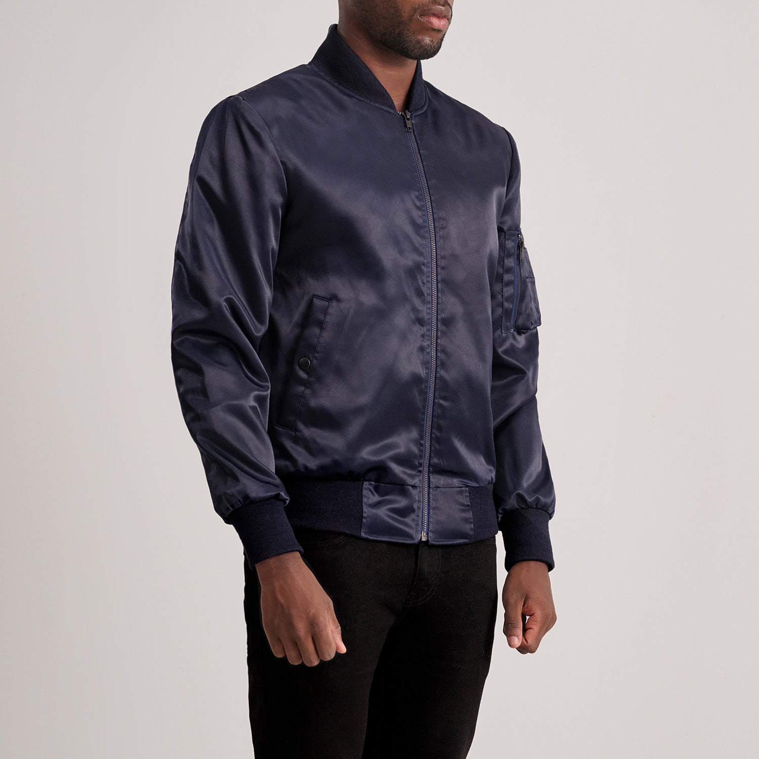 Quinton MA-1 Blue Bomber Jacket by Dash Racegear - men Jacket view 2
