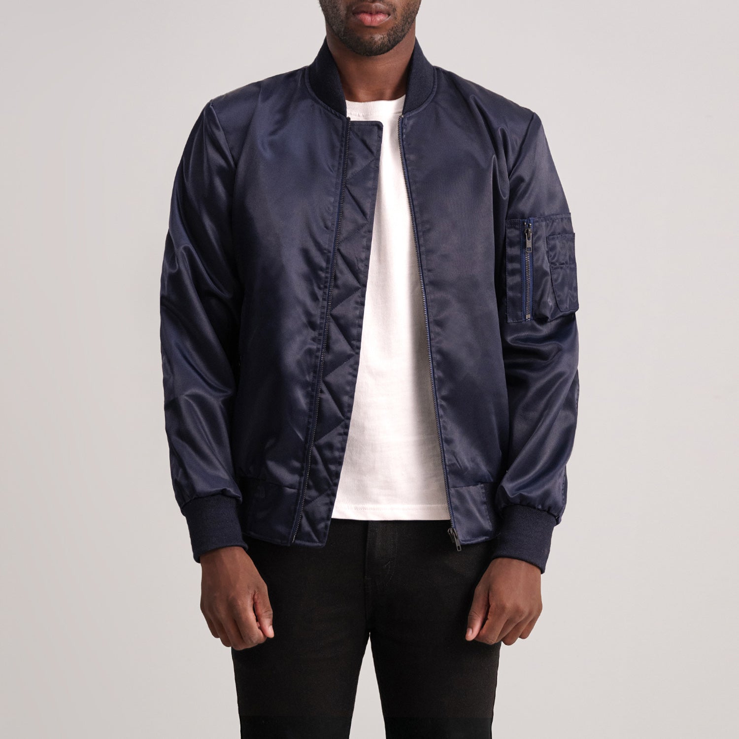Quinton MA-1 Blue Bomber Jacket by Dash Racegear - men Jacket view 3