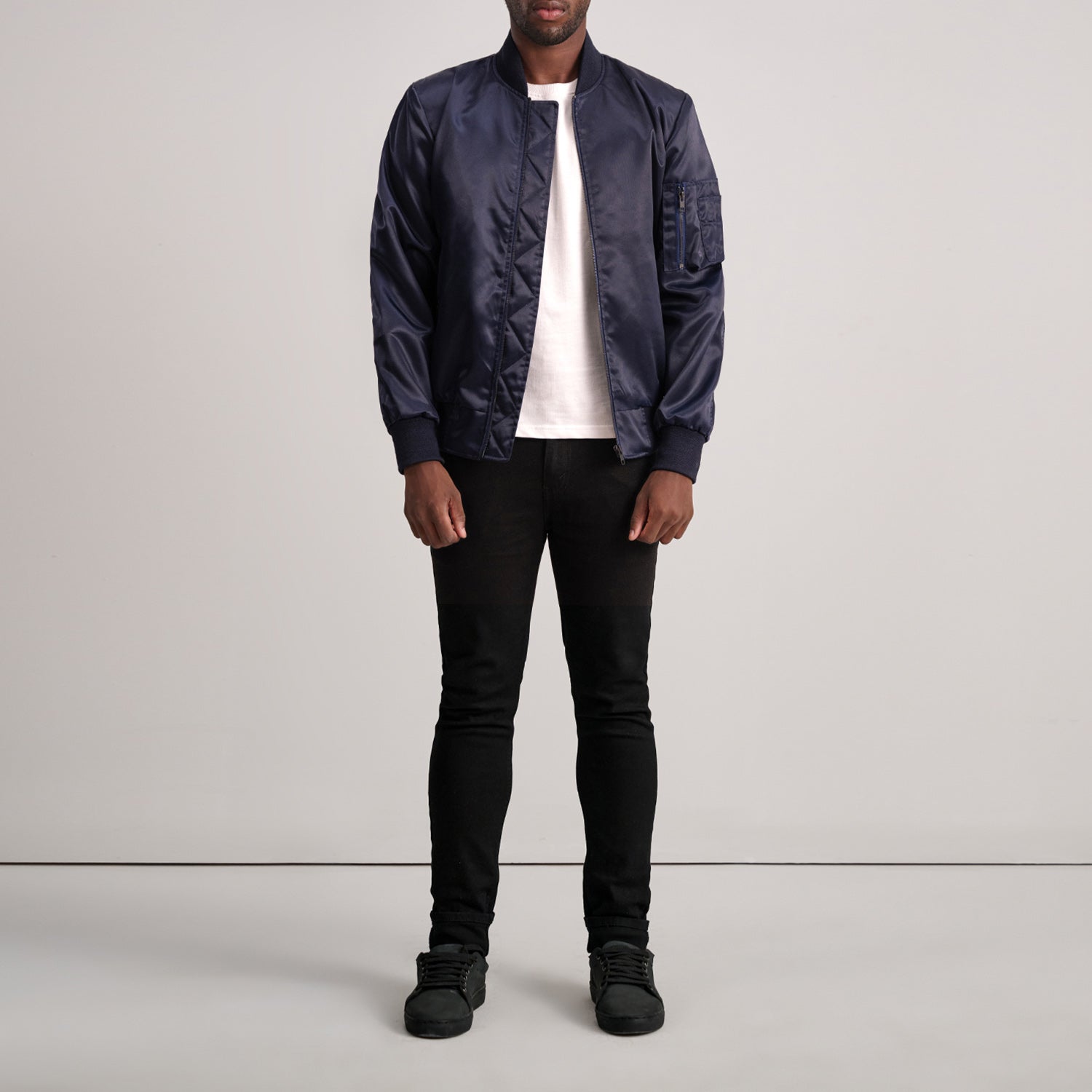 Quinton MA-1 Blue Bomber Jacket by Dash Racegear - men Jacket view 4
