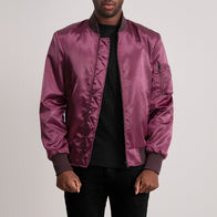 Quinton MA-1 Maroon Bomber Jacket by Dash Racegear - men Jacket view 3