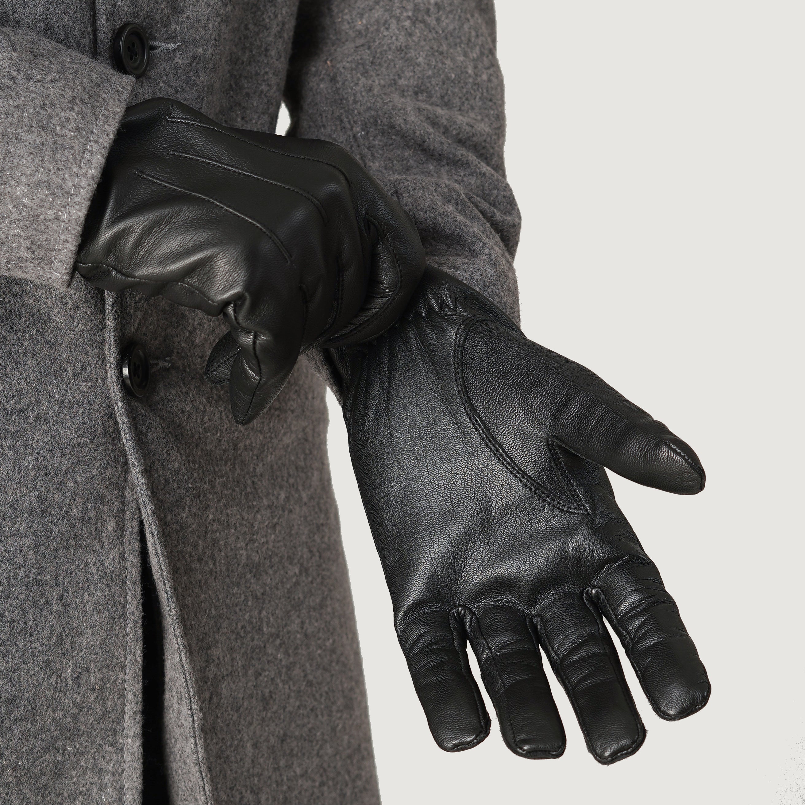 Ralph Black Leather Dress Gloves by Dash Racegear - men Leather Accessories view 3