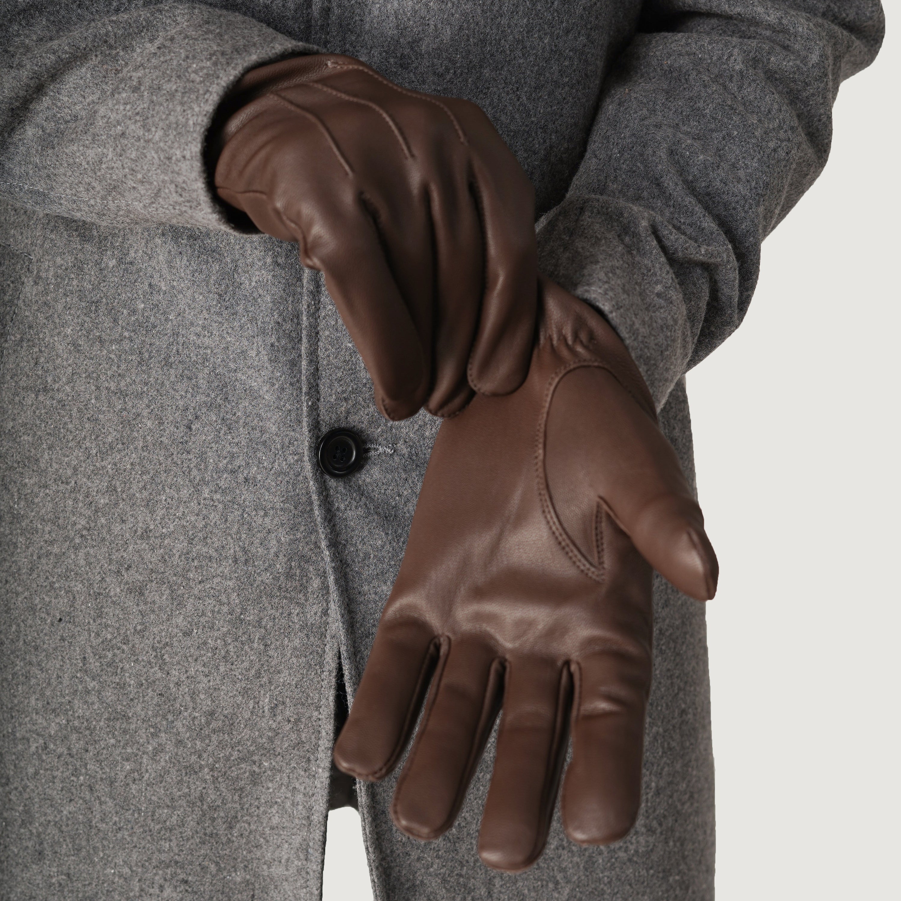 Ralph Brown Leather Dress Gloves by Dash Racegear - men Leather Accessories view 3