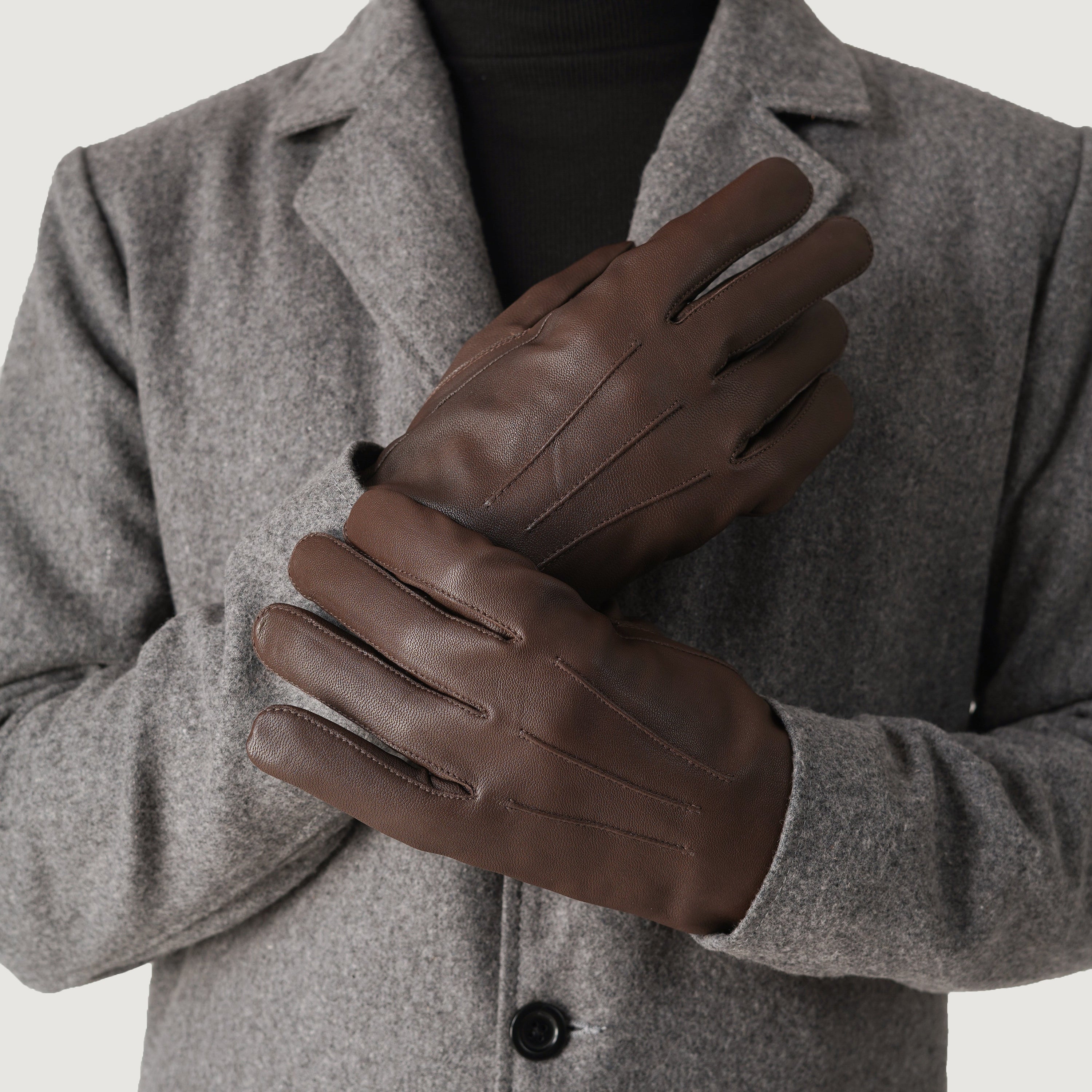 Ralph Brown Leather Dress Gloves by Dash Racegear - men Leather Accessories view 6