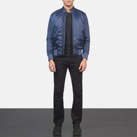 Ramon Blue Bomber Jacket by Dash Racegear - men Jacket view 3