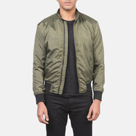Ramon Green Bomber Jacket by Dash Racegear - men Jacket view 1