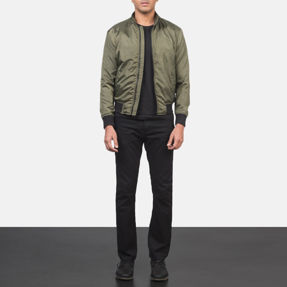 Ramon Green Bomber Jacket by Dash Racegear - men Jacket view 3