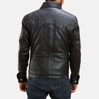 Ranchson Black Leather Shirt by Dash Racegear - men Jacket view 5