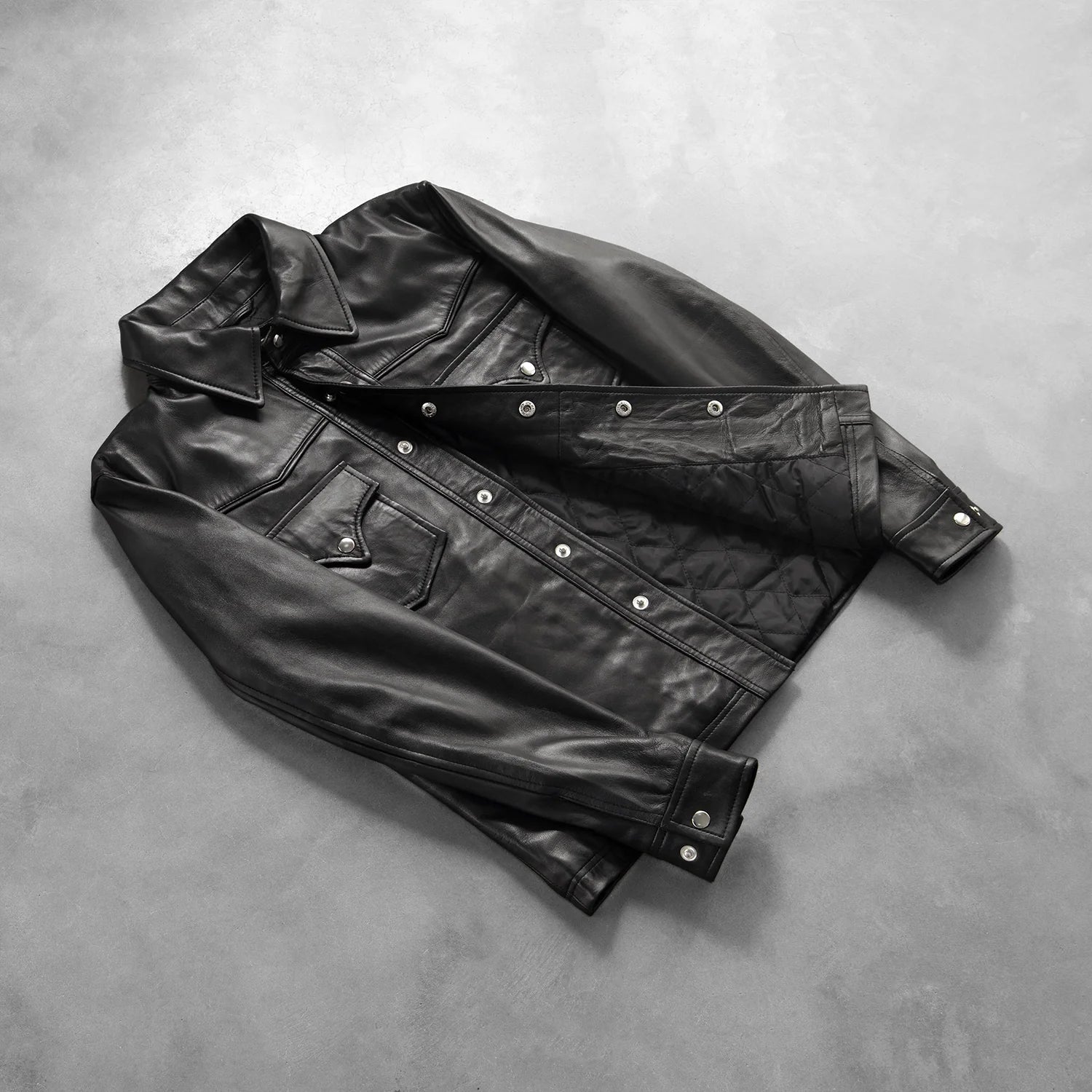 Ranchson Black Leather Shirt by Dash Racegear - men Jacket view 7