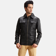 Raven Black Leather Jacket by Dash Racegear - men Jacket view 1
