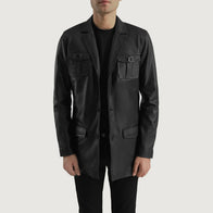 Ray Cutler Black Leather Blazer by Dash Racegear - men Jacket view 1