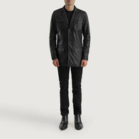 Ray Cutler Black Leather Blazer by Dash Racegear - men Jacket view 3