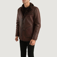 Rocky Brown Fur Leather Coat by Dash Racegear - men Jacket view 2