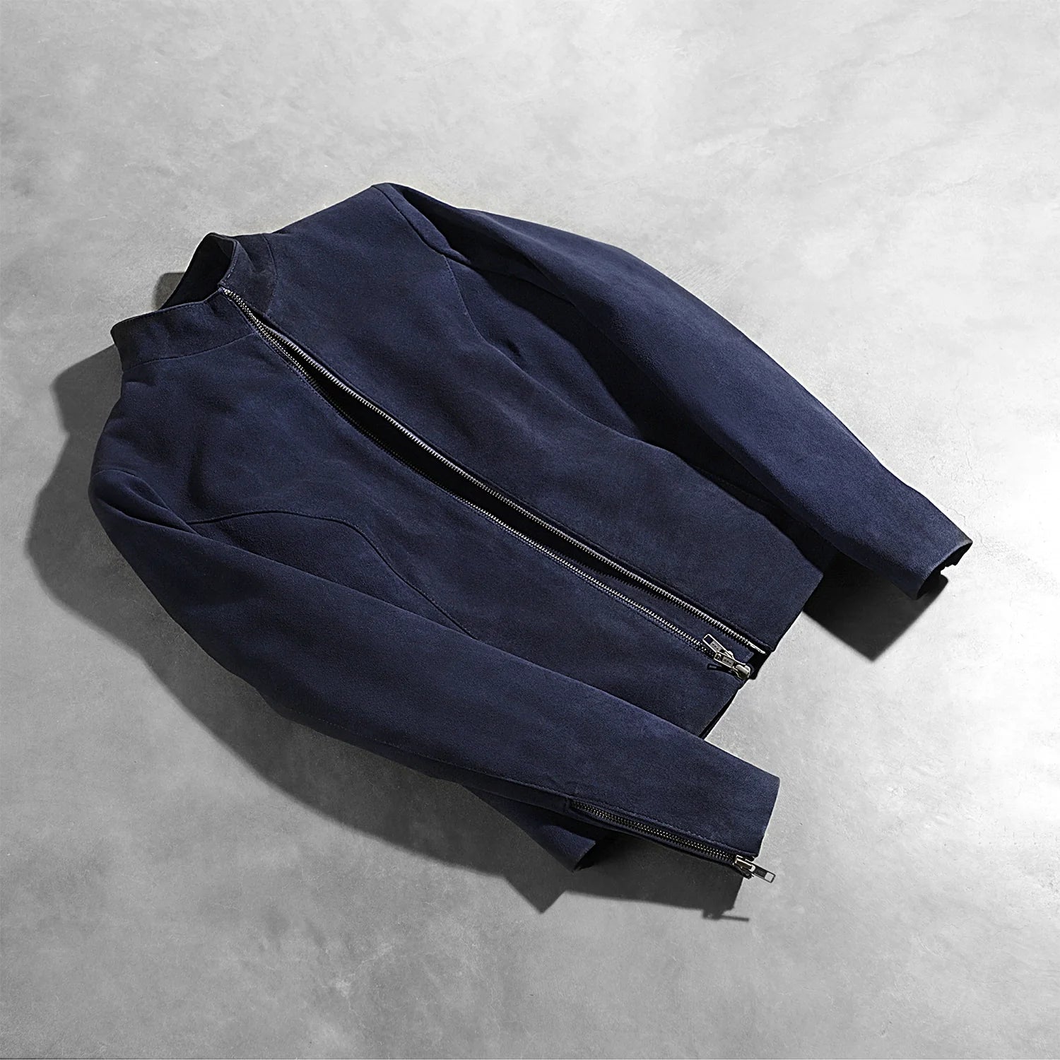 Rumella Blue Suede Biker Jacket by Dash Racegear - women Jacket view 7