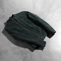 Rumella Green Suede Biker Jacket by Dash Racegear - women Jacket view 7