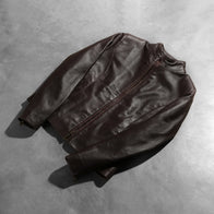 Rumella Maroon Leather Biker Jacket by Dash Racegear - women Jacket view 8