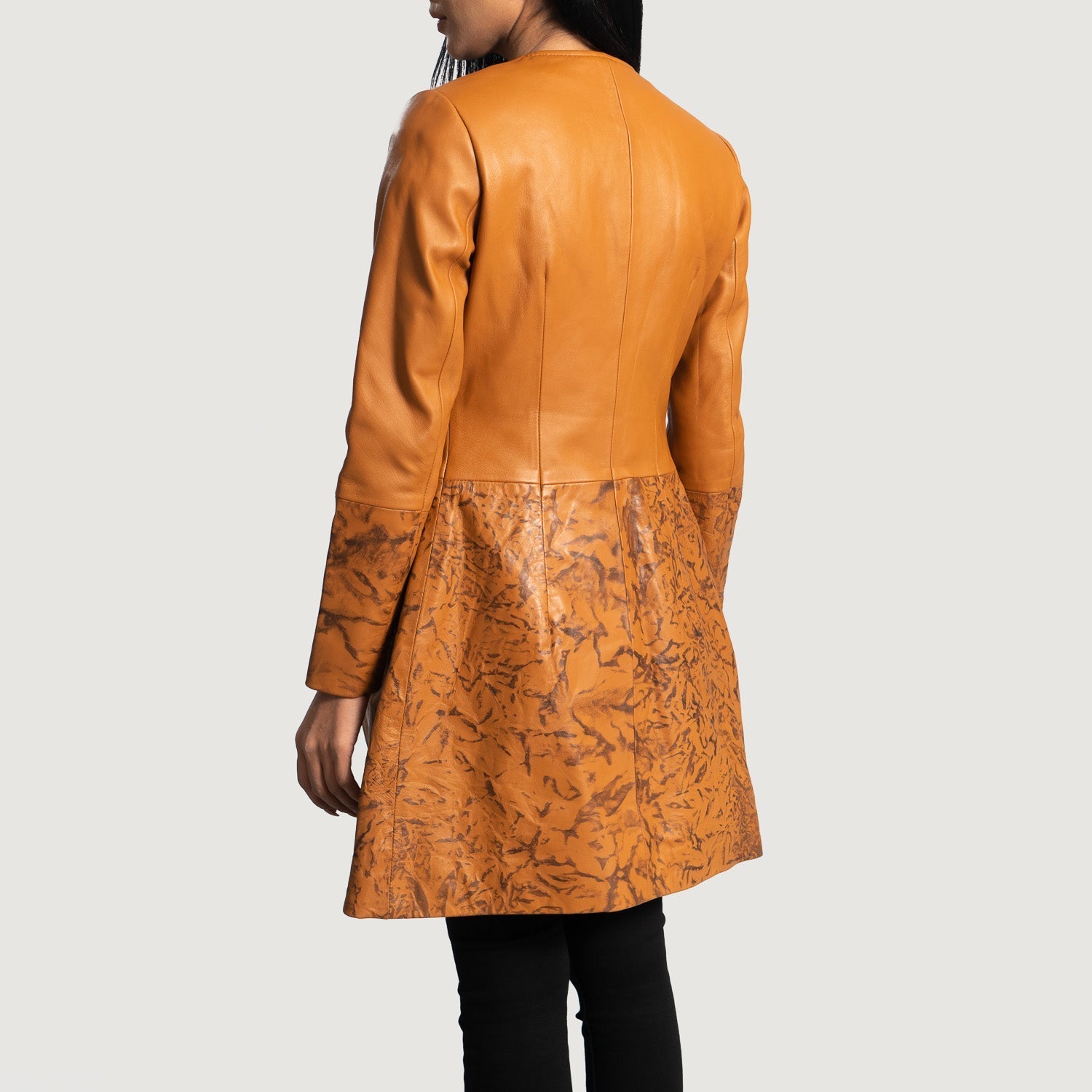 Sandy Tan Dye Leather Coat by Dash Racegear - women Jacket view 5