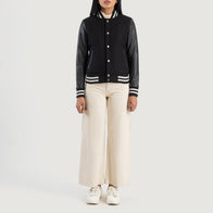Savant Black Hybrid Varsity Jacket by Dash Racegear - women Jacket view 3