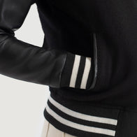 Savant Black Hybrid Varsity Jacket by Dash Racegear - women Jacket view 6