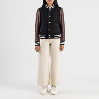 Savant Maroon & Black Hybrid Varsity Jacket by Dash Racegear - women Jacket view 3