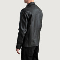Scout Black Leather Shirt by Dash Racegear - men Jacket view 6