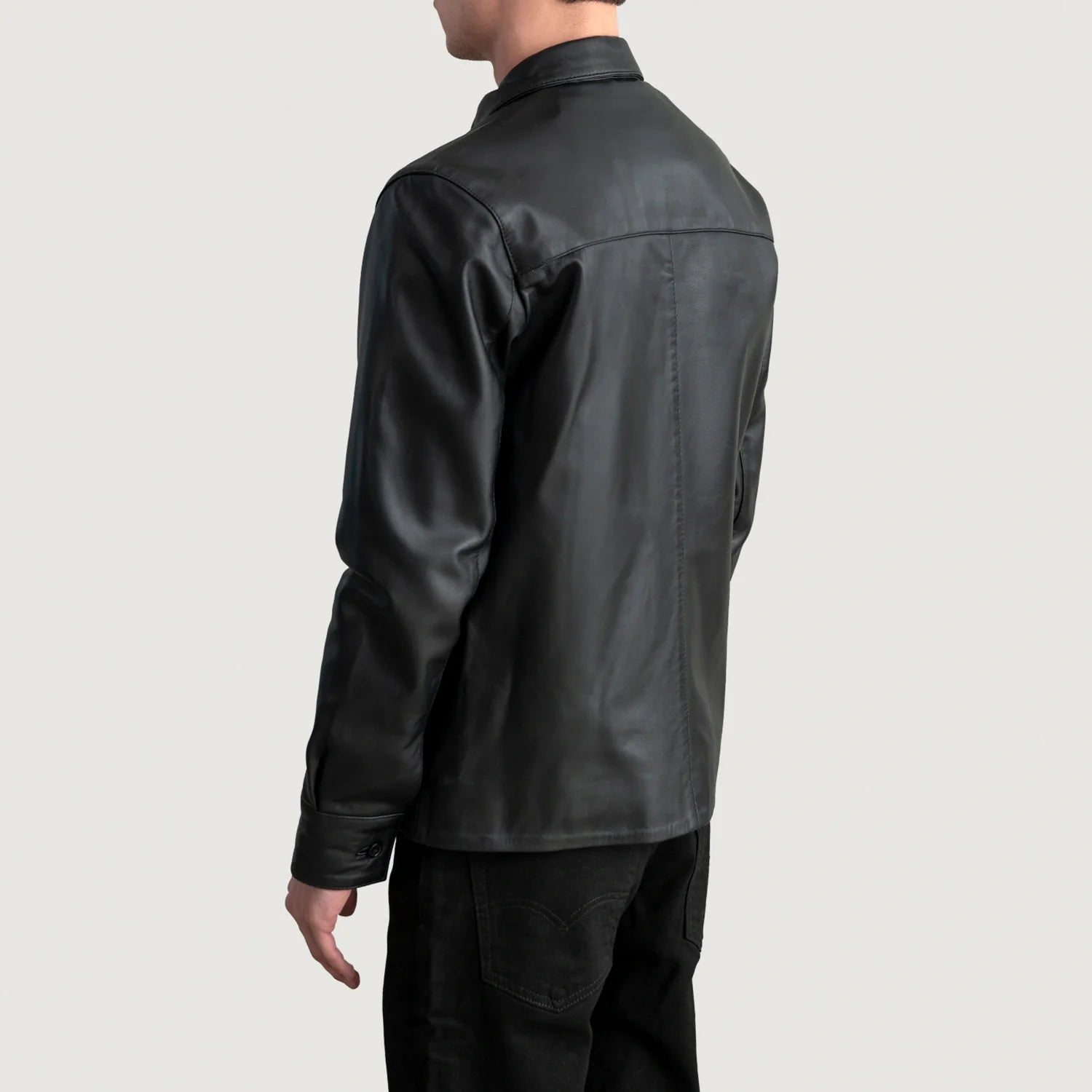 Scout Black Leather Shirt by Dash Racegear - men Jacket view 6