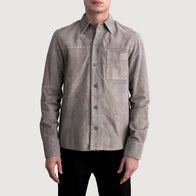 Scout Grey Suede Leather Shirt by Dash Racegear - men Jacket view 3