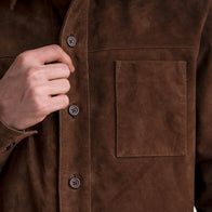 Scout Mocha Suede Leather Shirt by Dash Racegear - men Jacket view 5
