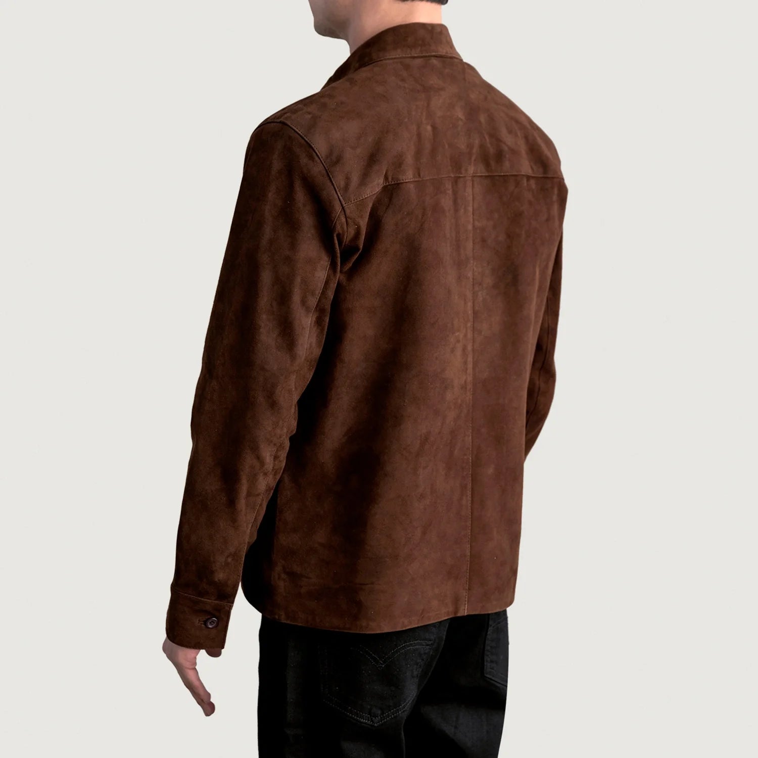 Scout Mocha Suede Leather Shirt by Dash Racegear - men Jacket view 6