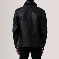 Sean Black Leather Classic Jacket by Dash Racegear - men Jacket view 4