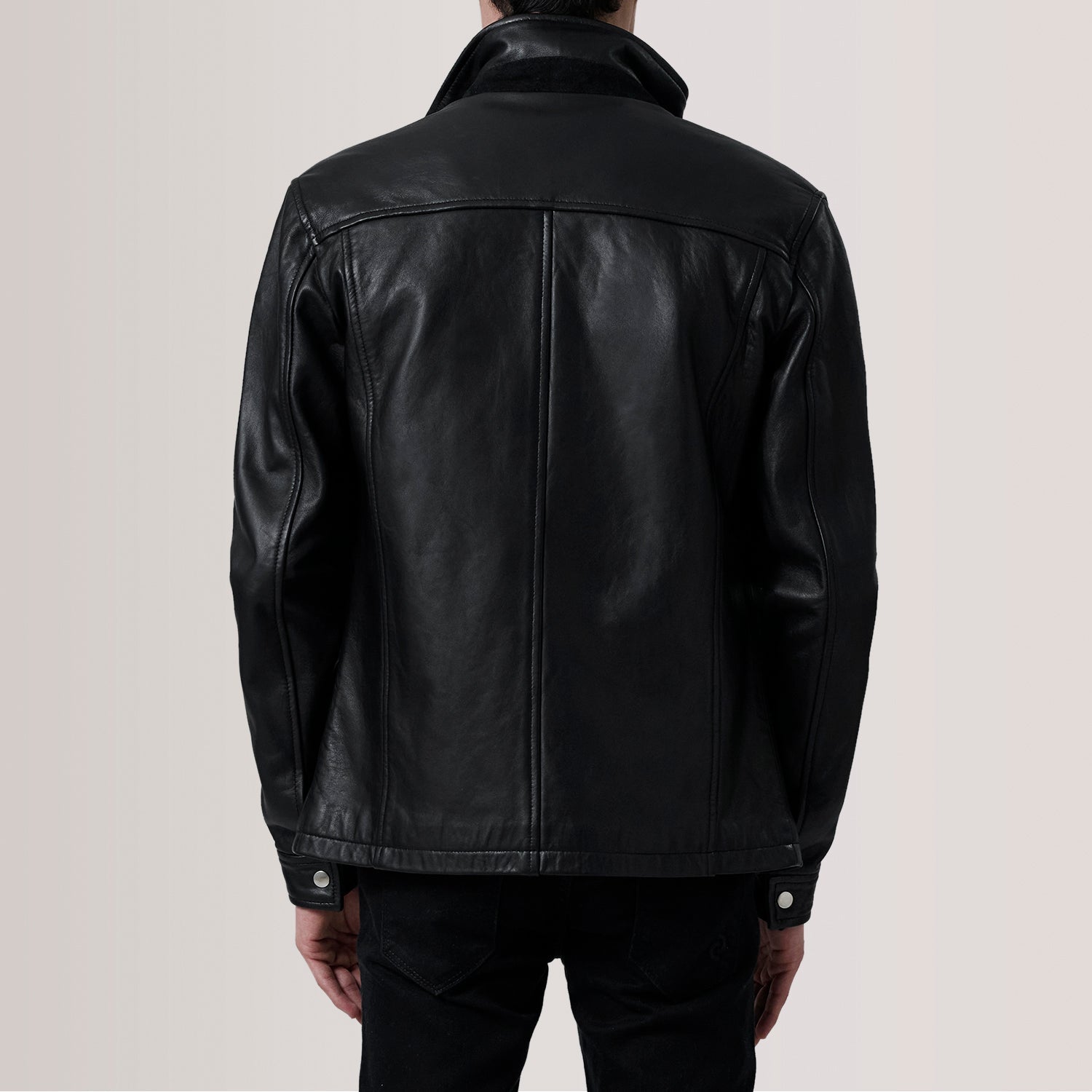 Sean Black Leather Classic Jacket by Dash Racegear - men Jacket view 4