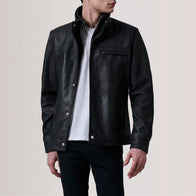 Sean Black Snuffed Classic Jacket by Dash Racegear - men Jacket view 1
