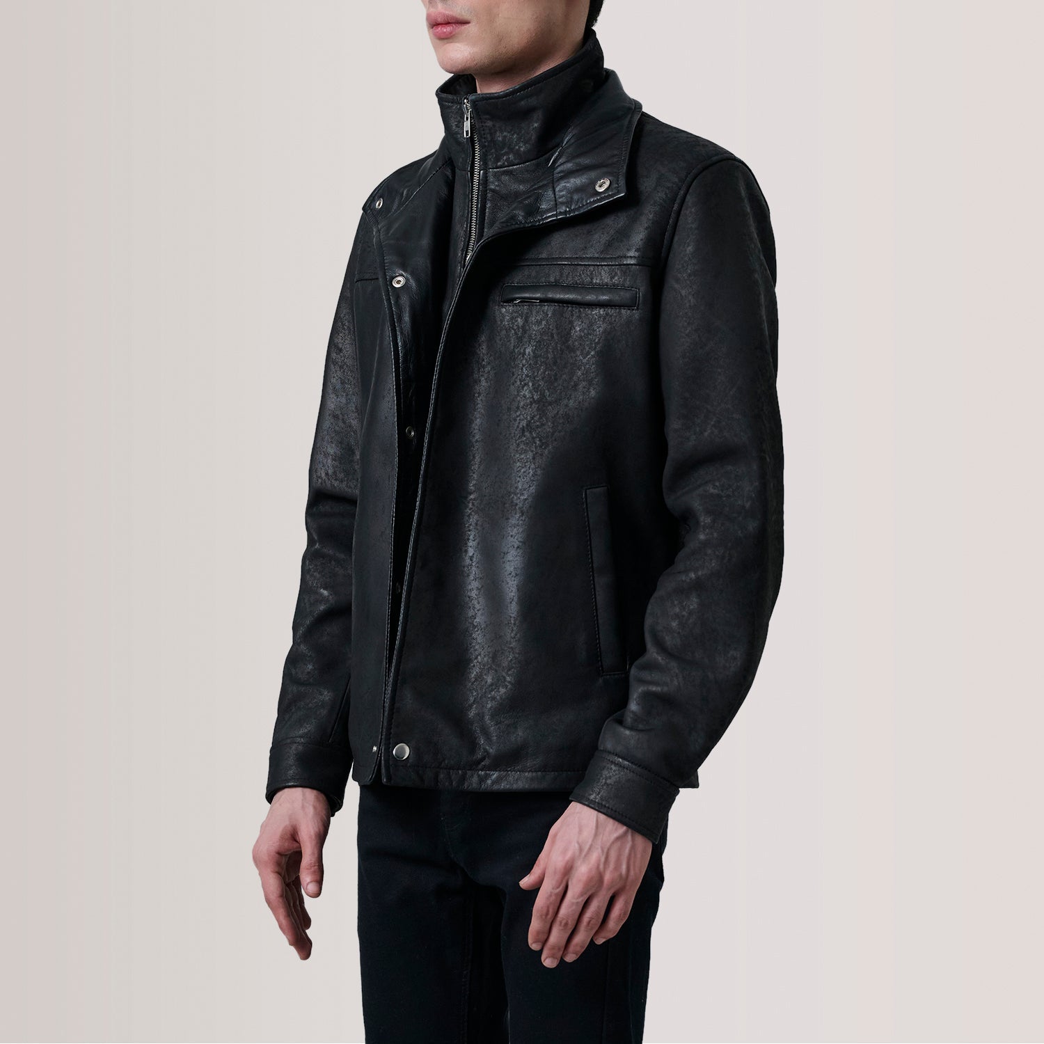 Sean Black Snuffed Classic Jacket by Dash Racegear - men Jacket view 3