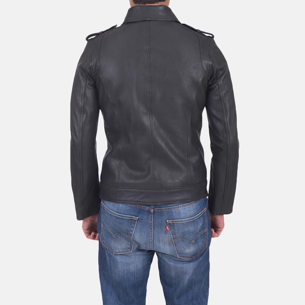 Sergeant Black Leather Jacket by Dash Racegear - men Jacket view 3