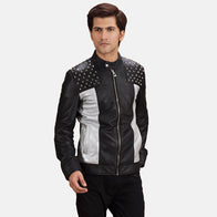 Shapron Studded Leather Biker Jacket by Dash Racegear - men Jacket view 1