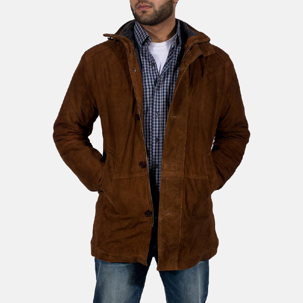 Sheriff Brown Suede Jacket by Dash Racegear - men Jacket view 1