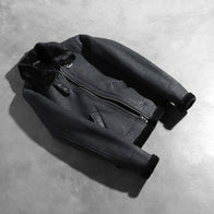 Sherilyn B-3 Distressed Black Leather Bomber Jacket by Dash Racegear - women Jacket view 7