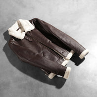 Sherilyn B-3 Maroon Leather Bomber Jacket by Dash Racegear - women Jacket view 7