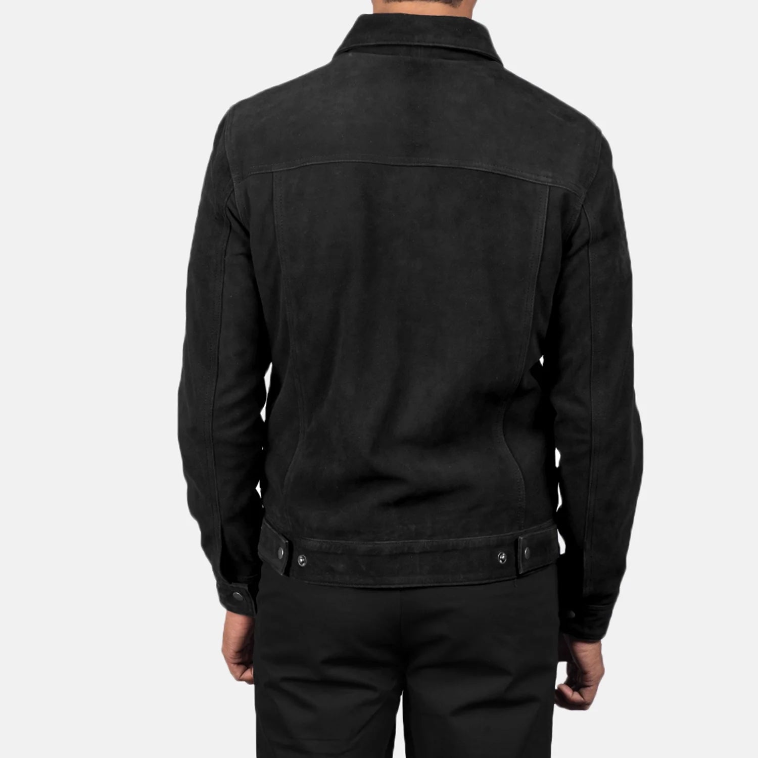 Stallon Black Suede Trucker Jacket by Dash Racegear - men Jacket view 5