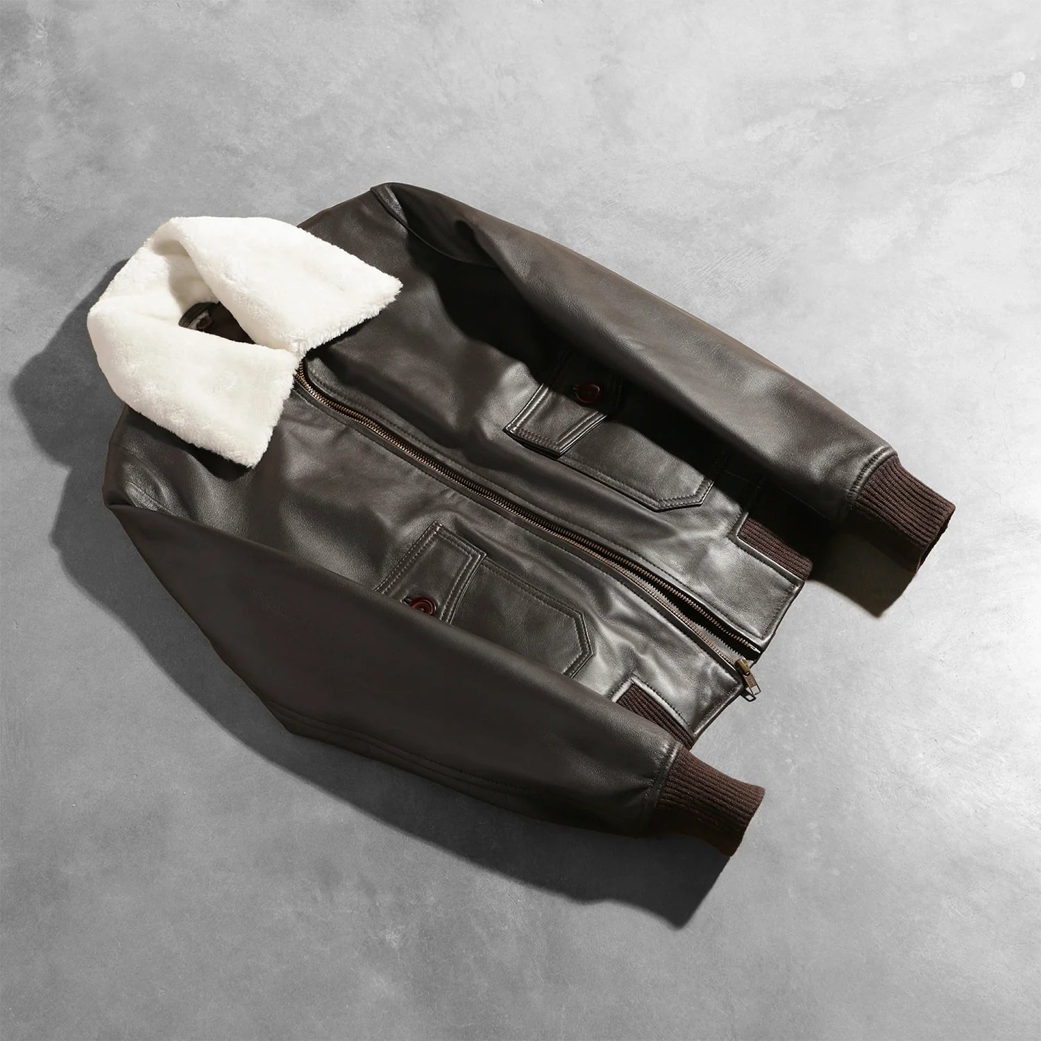 Stella G-1 Brown Leather Bomber Jacket by Dash Racegear - women Jacket view 7