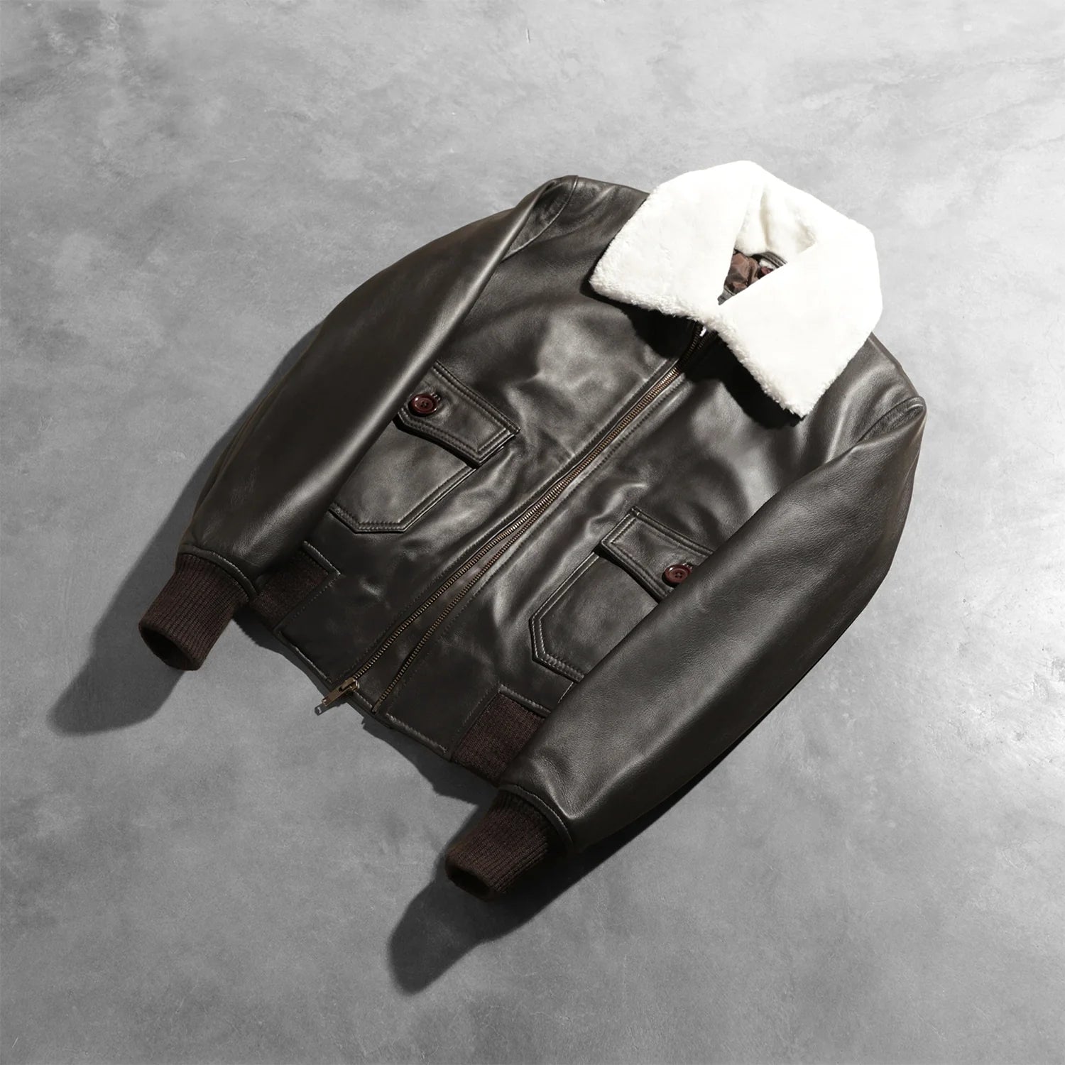 Stella G-1 Brown Leather Bomber Jacket by Dash Racegear - women Jacket view 8