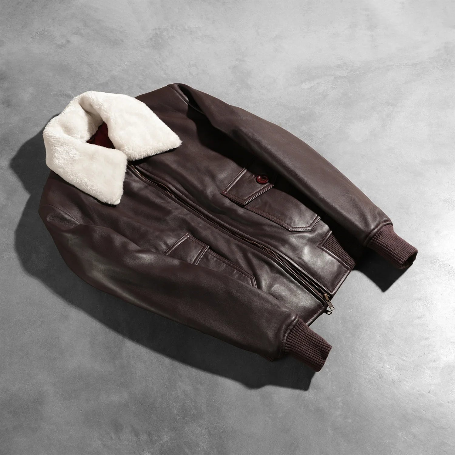 Stella G-1 Maroon Leather Bomber Jacket by Dash Racegear - women Jacket view 7
