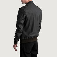 Sven Tumbled Brown Leather Bomber Jacket by Dash Racegear - men Jacket view 6