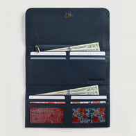 Taylor Blue Leather Continental Wallet by Dash Racegear - unisex Leather Accessories view 5