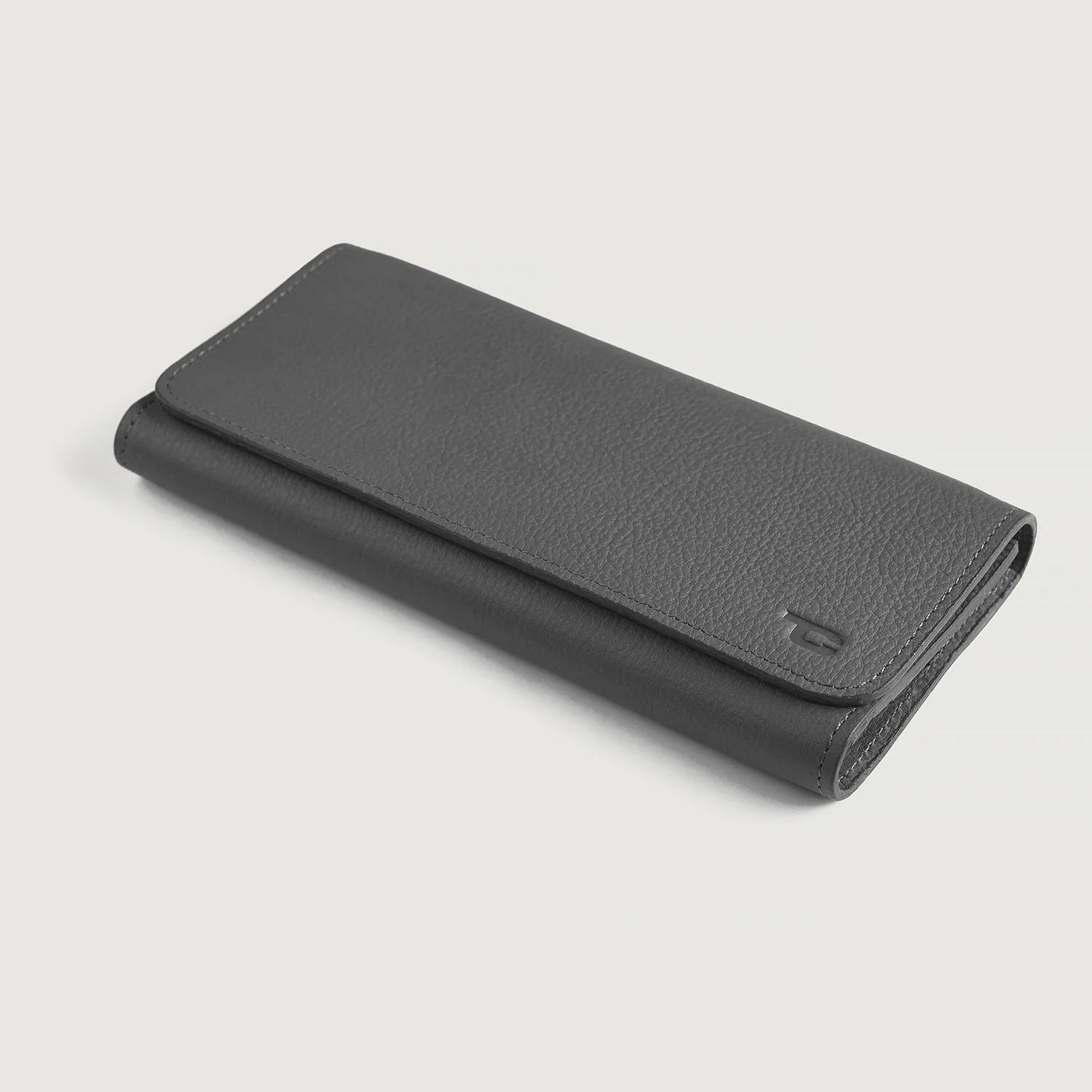 Taylor Grey Leather Continental Wallet by Dash Racegear - unisex Leather Accessories view 3